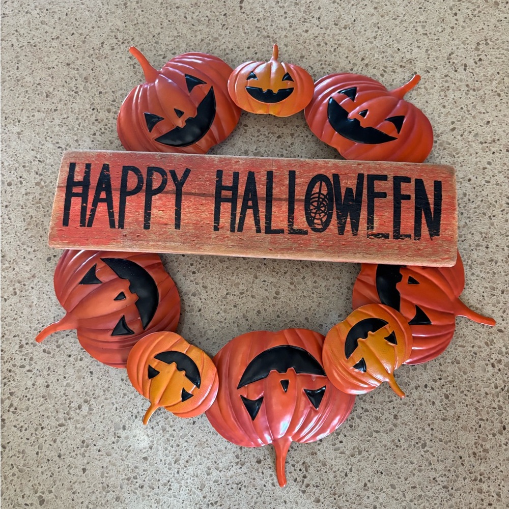 Halloween Pumpkin Wreath